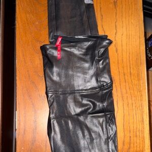 NWOT Spanx- Black Faux Leather leggings